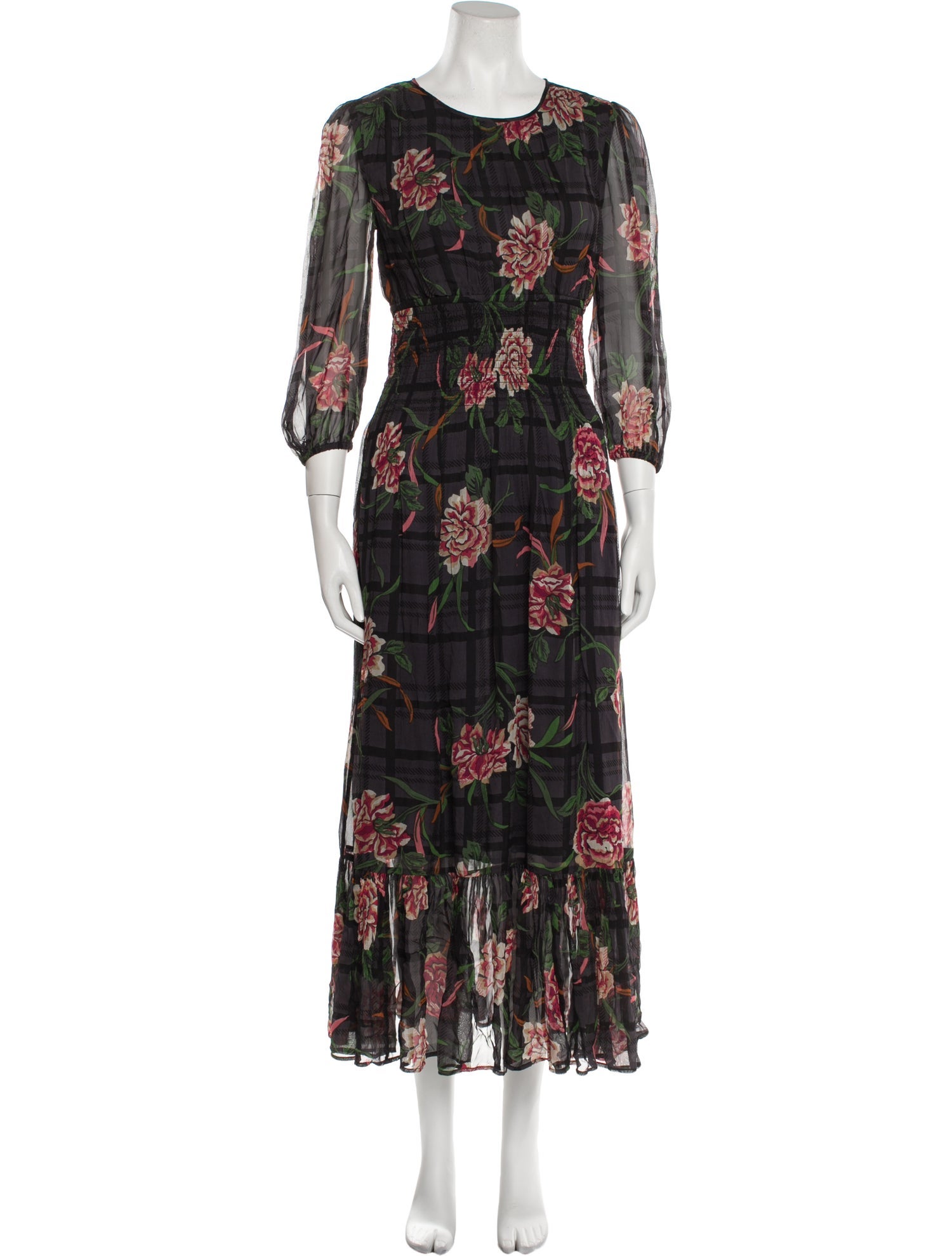 Banjanan Floral Print Long Dress