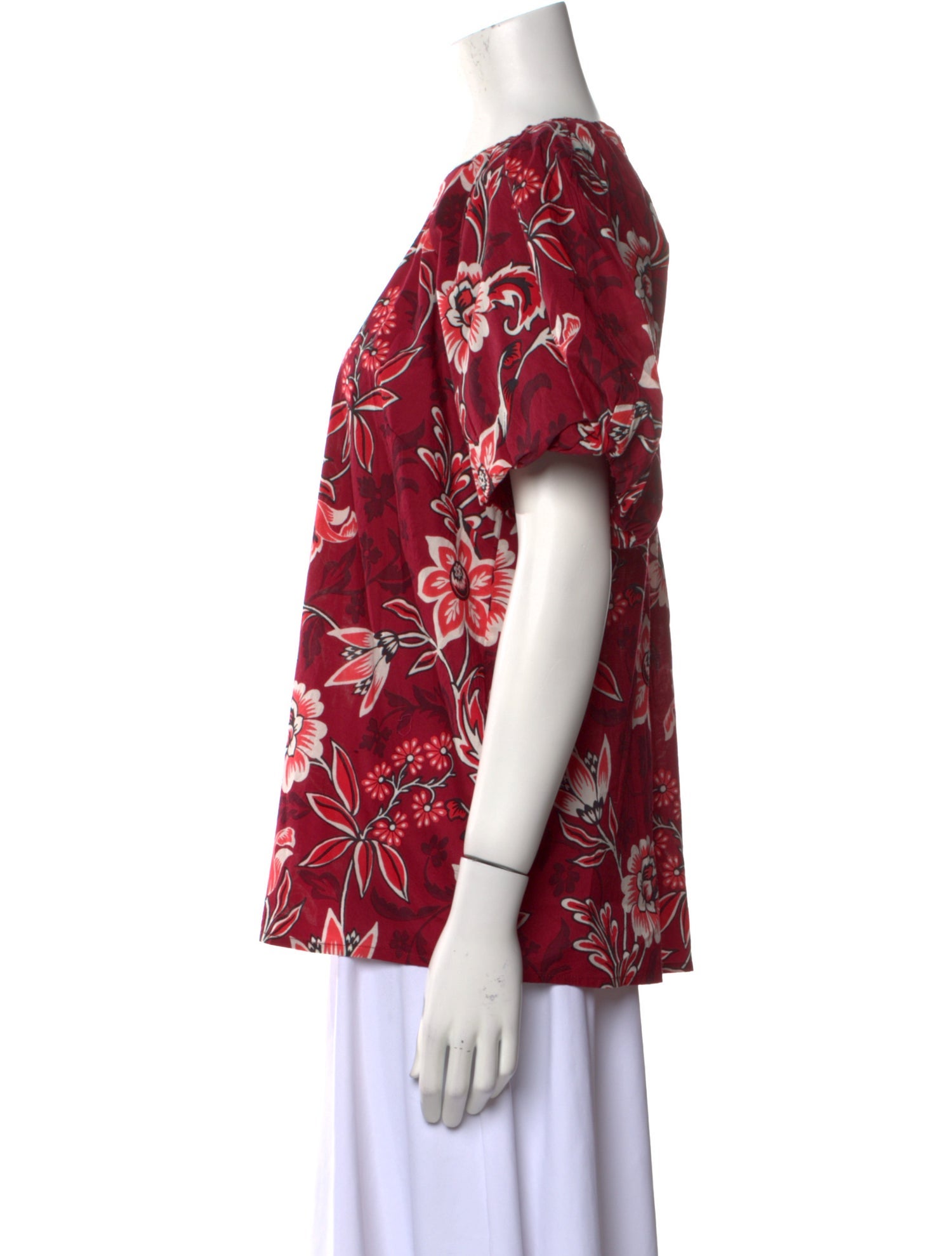 Banjanan Floral Print Crew Neck Blouse