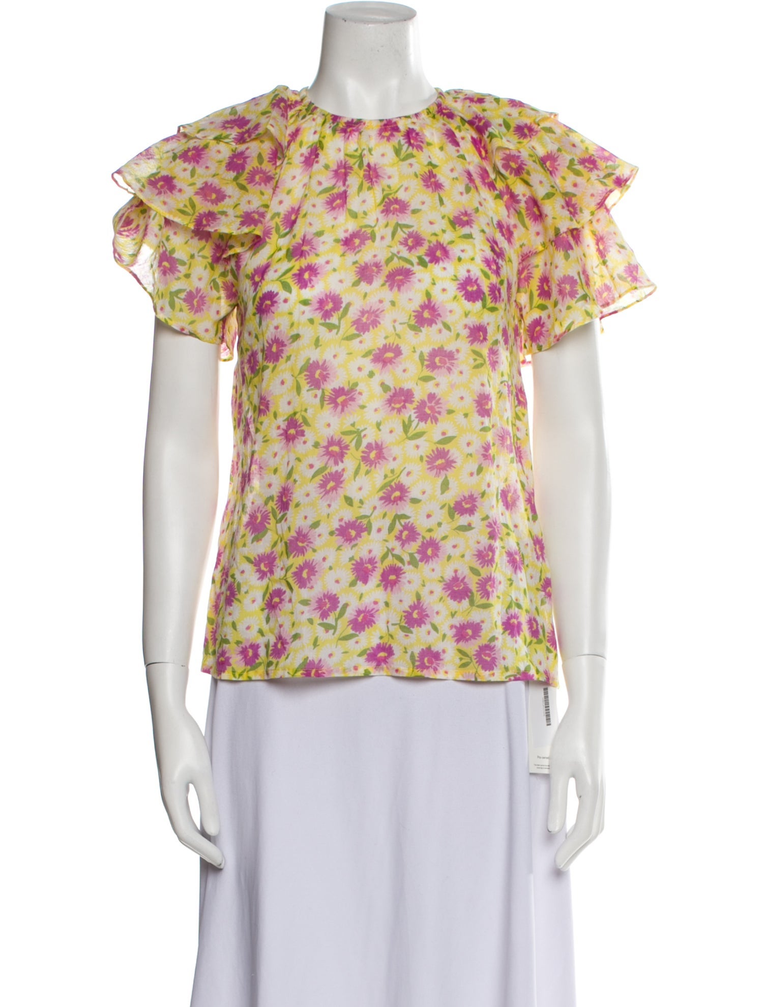 Banjanan Floral Print Crew Neck Blouse