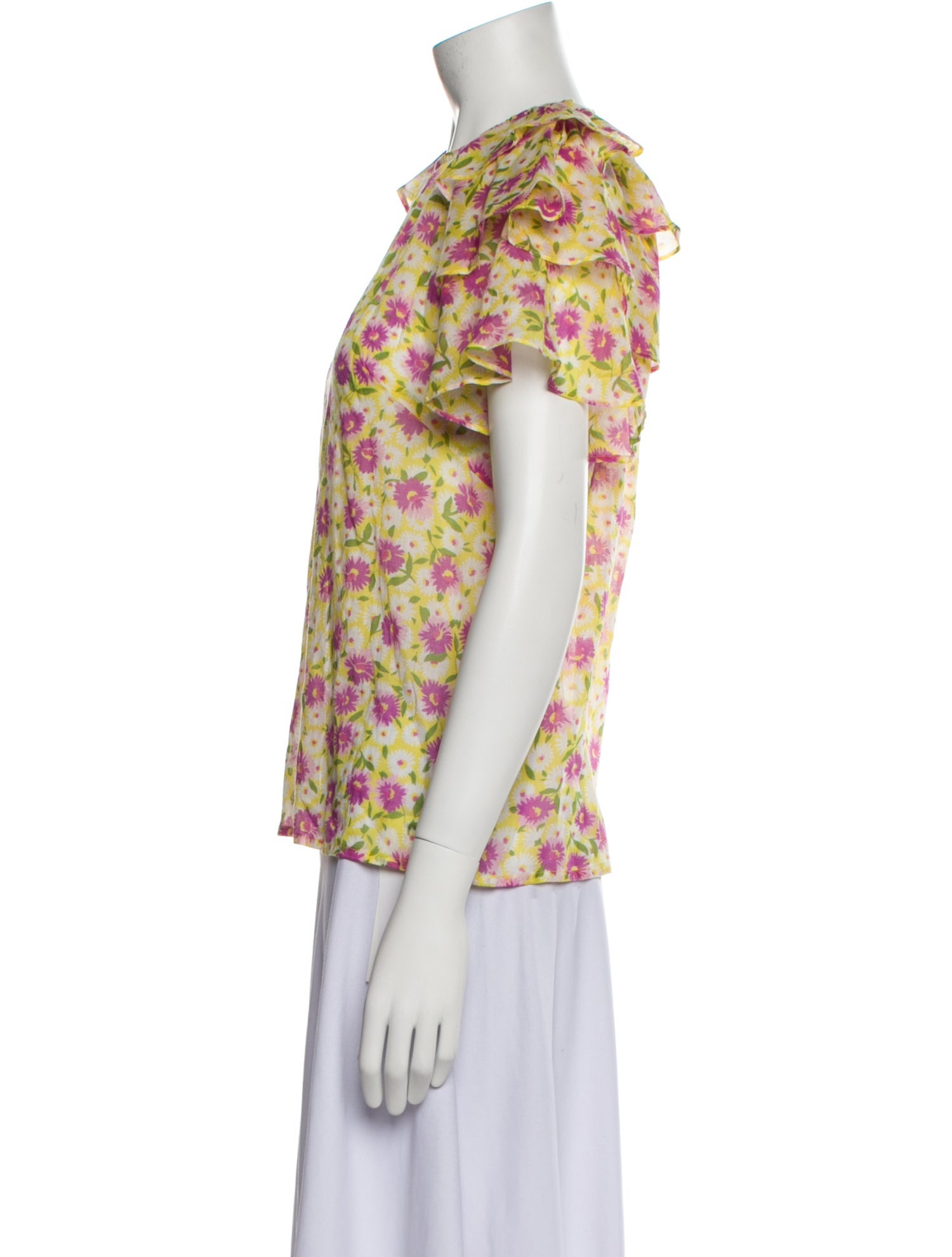Banjanan Floral Print Crew Neck Blouse