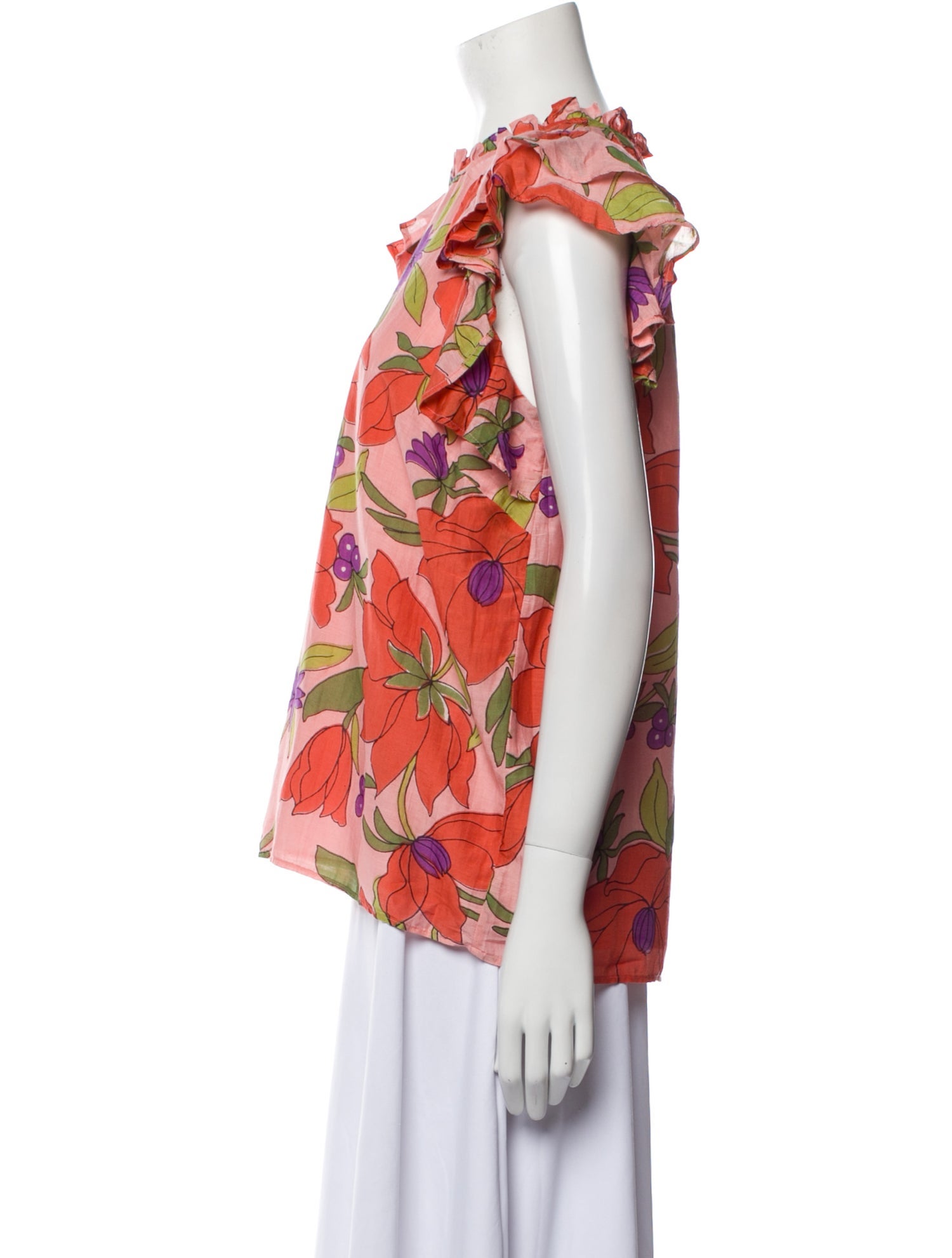 Banjanan Floral Print Crew Neck Blouse w/ Tags