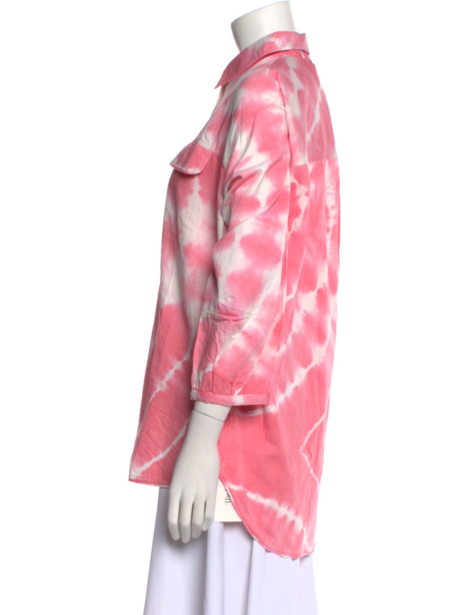 Banjanan Tie-Dye Print Three-Quarter Sleeve Button-Up Top w/ Tags