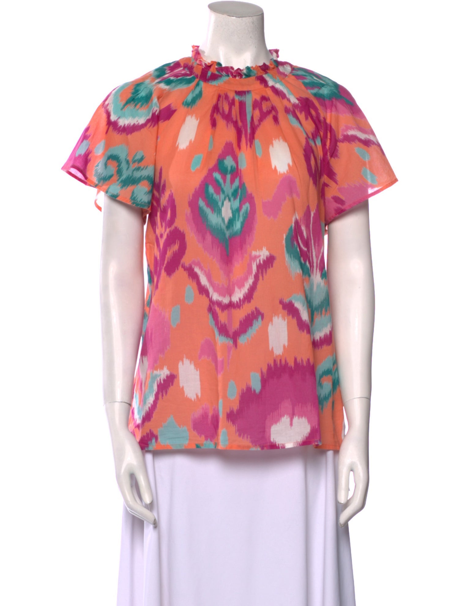 Banjanan Printed Mock Neck Blouse