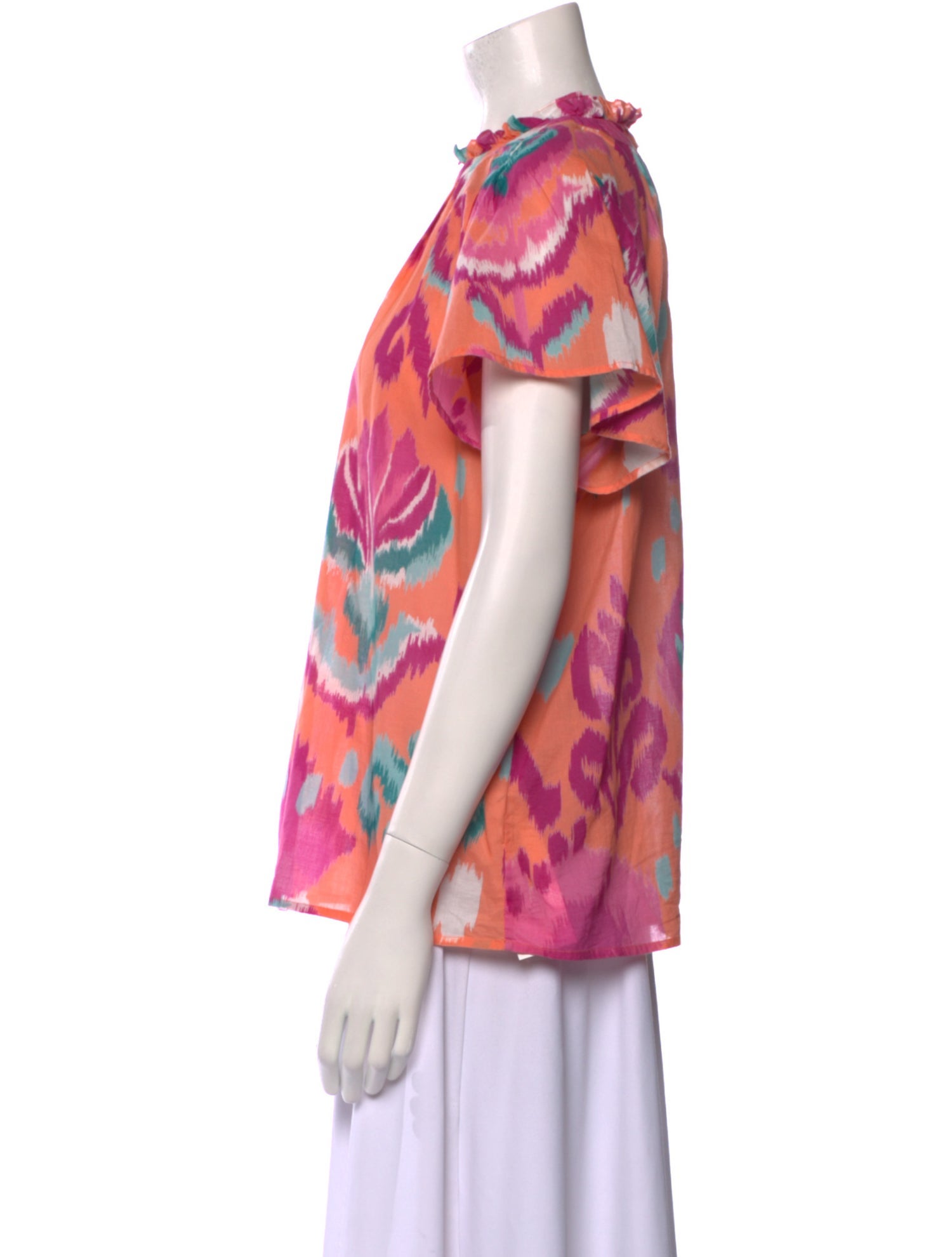 Banjanan Printed Mock Neck Blouse