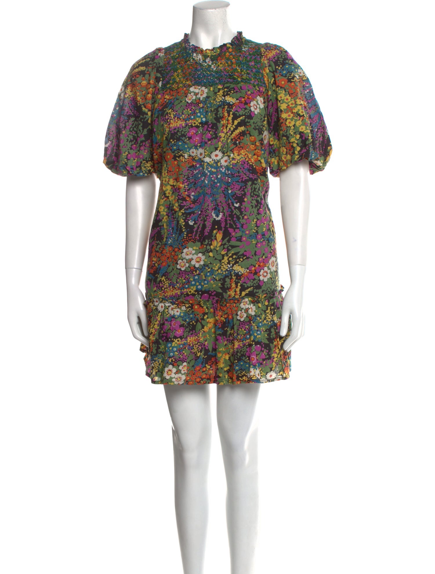 Banjanan Floral Print Mini Dress