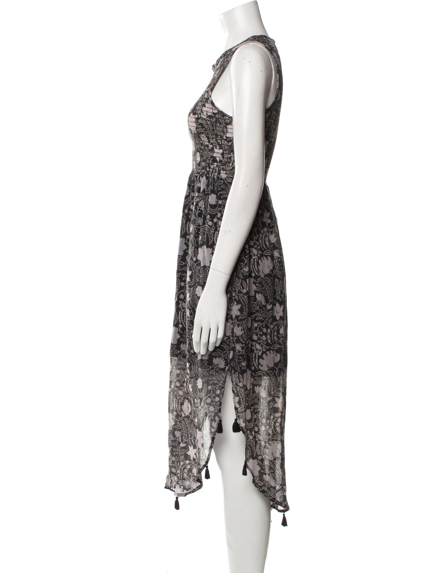 Banjanan Floral Print Midi Length Dress