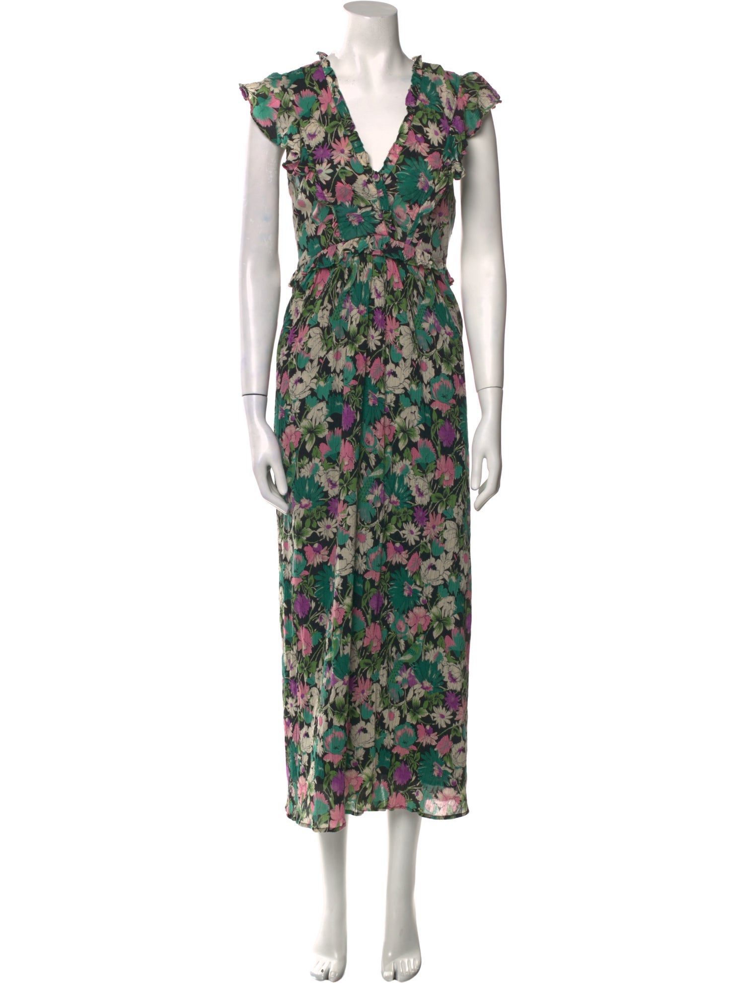 Banjanan Floral Print Long Dress