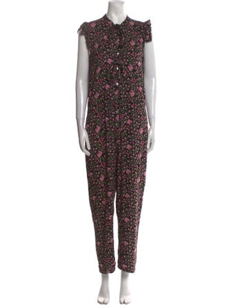 Banjanan Printed Mock Neck Jumpsuit