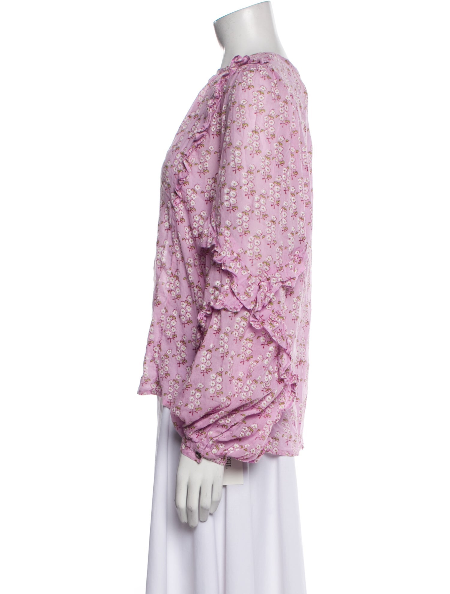 Banjanan Floral Print Crew Neck Blouse