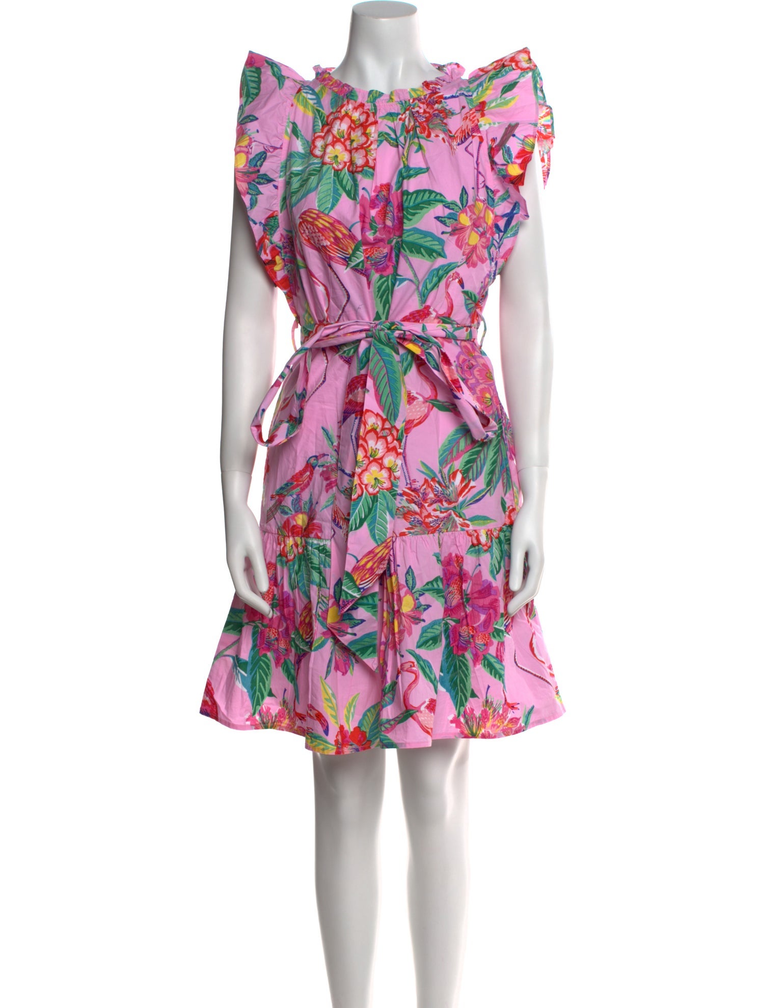 Banjanan Floral Print Knee-Length Dress