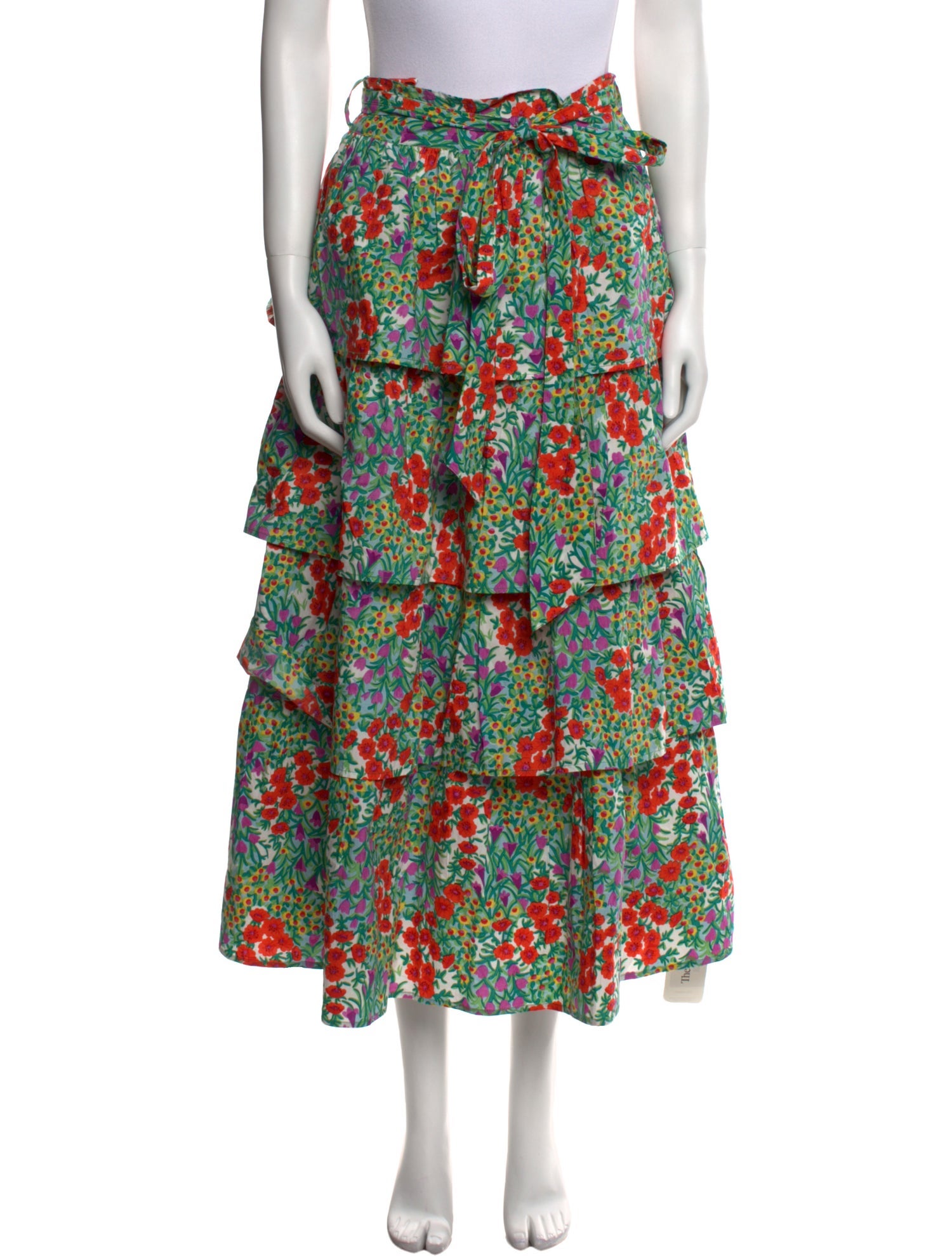 Banjanan Floral Print Midi Length Skirt