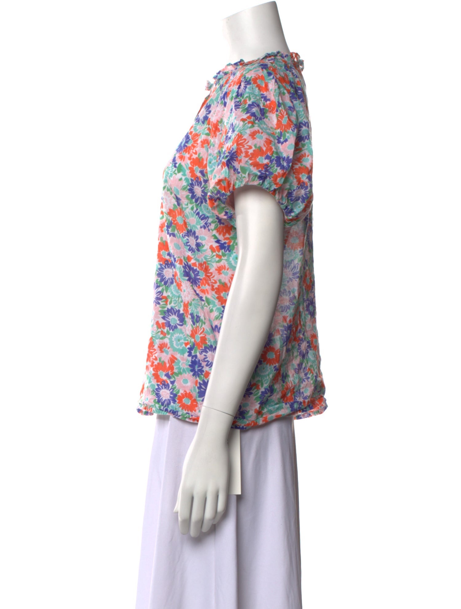 Banjanan Floral Print Crew Neck Blouse