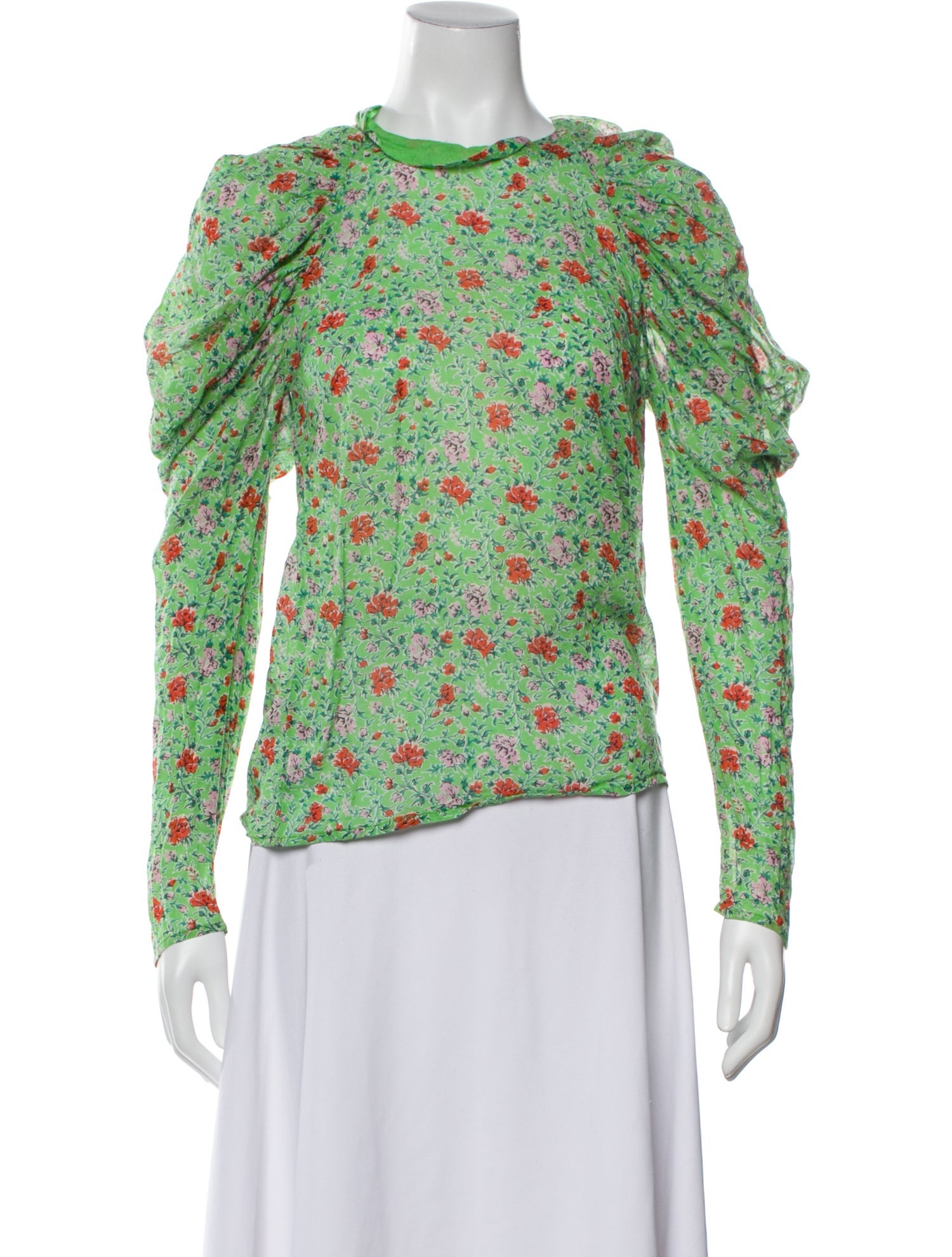 Banjanan Floral Print Crew Neck Blouse