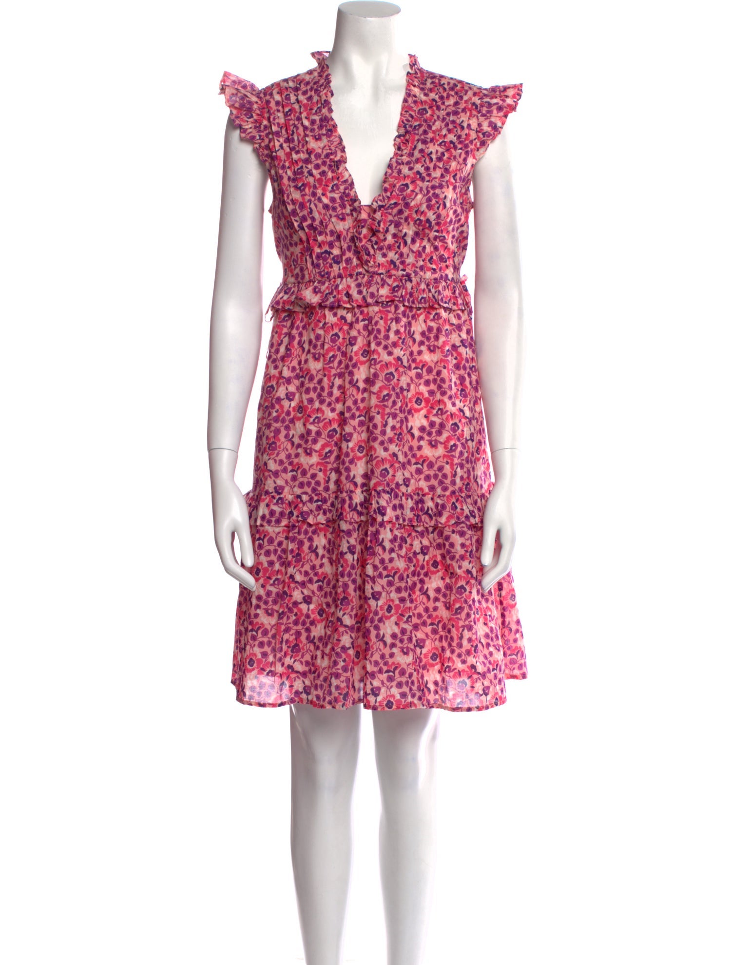 Banjanan Floral Print Knee-Length Dress