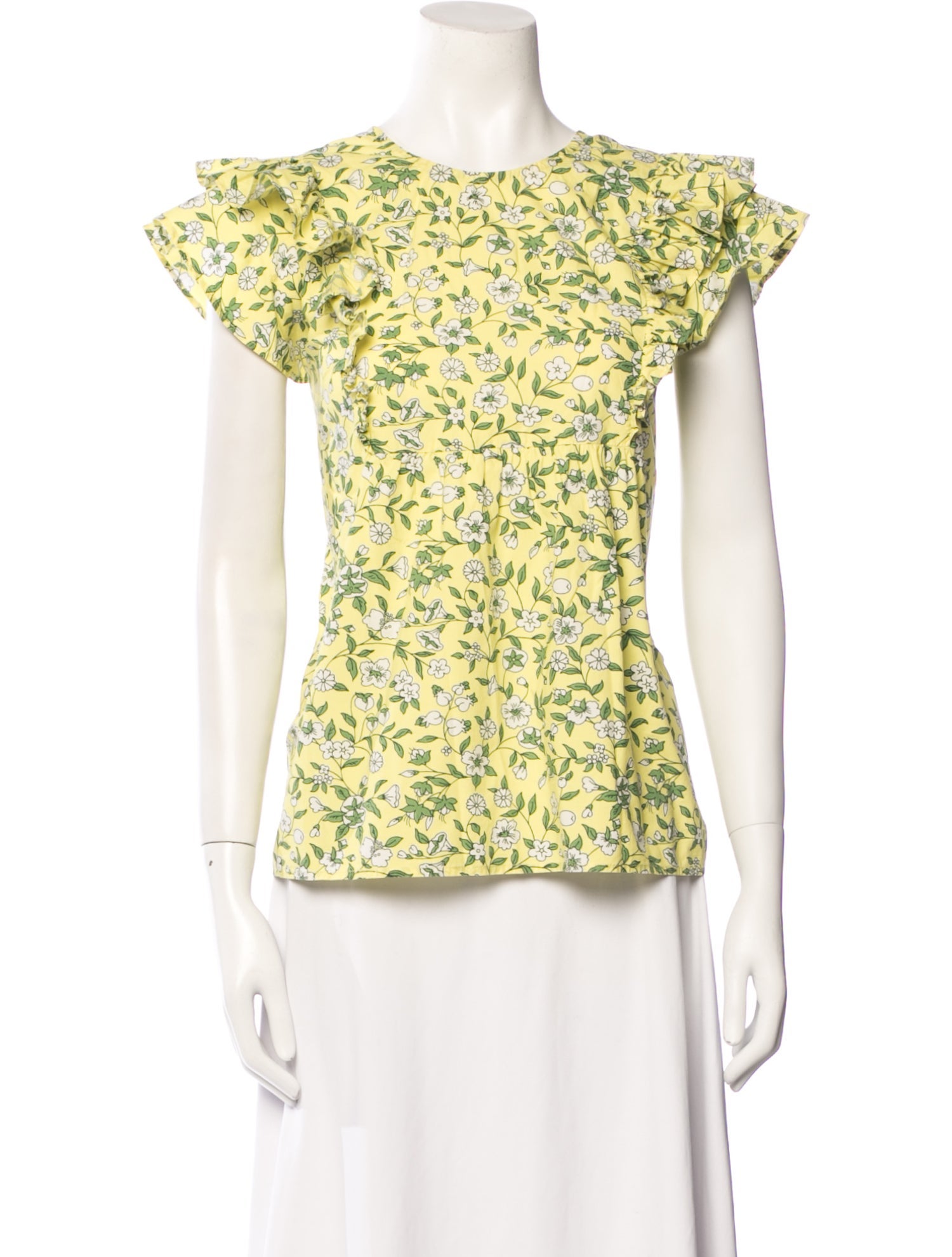 Banjanan Floral Print Crew Neck Top