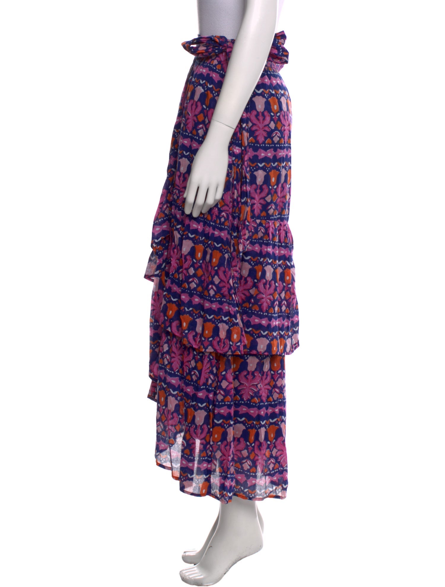 Banjanan Floral Print Midi Length Skirt