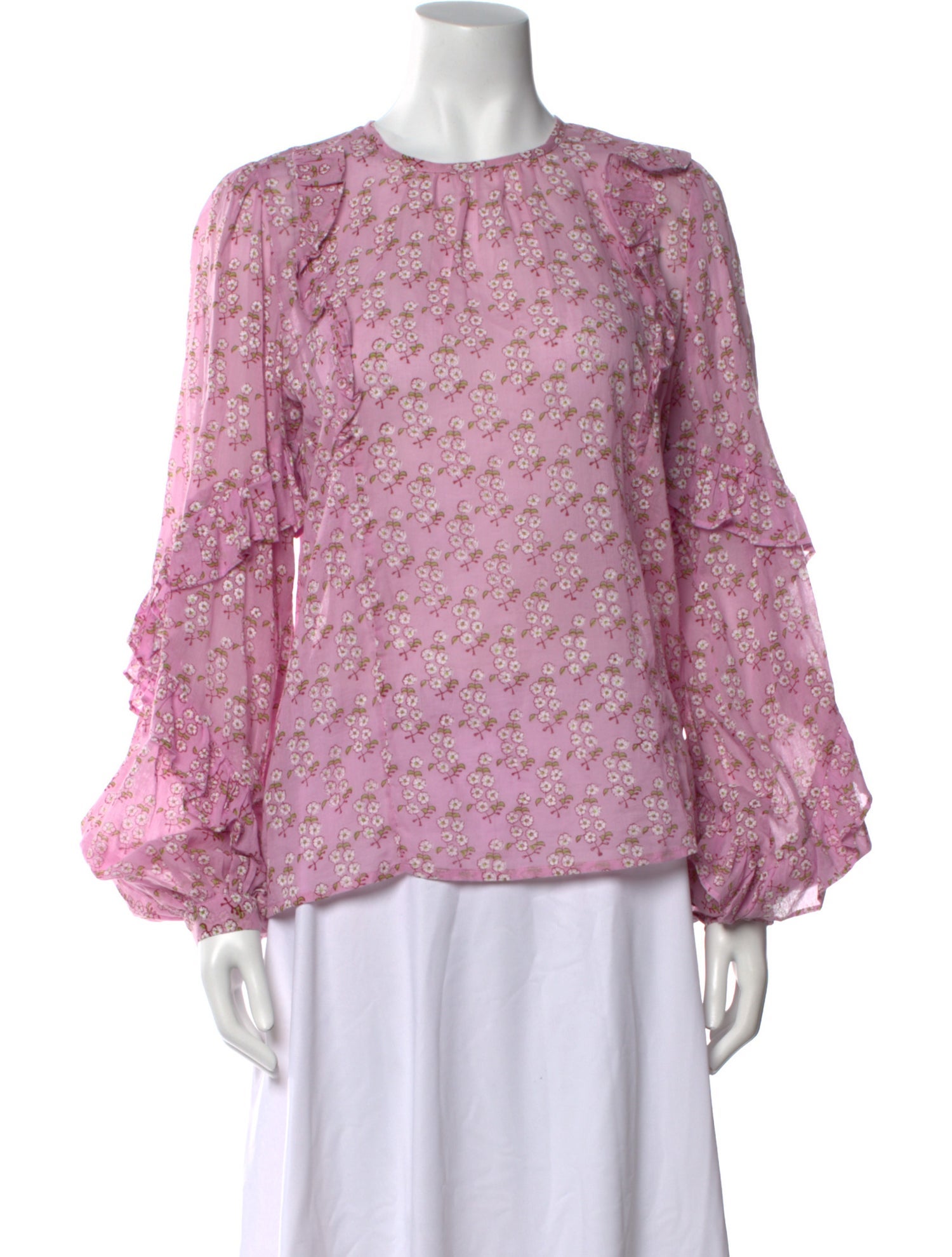 Banjanan Floral Print Crew Neck Blouse