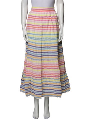 Banjanan Skirts Striped Midi Length Skirt M