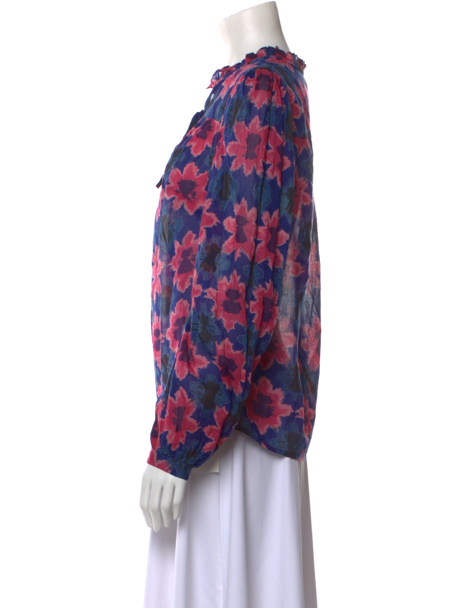 Banjanan Floral Print V-Neck Blouse