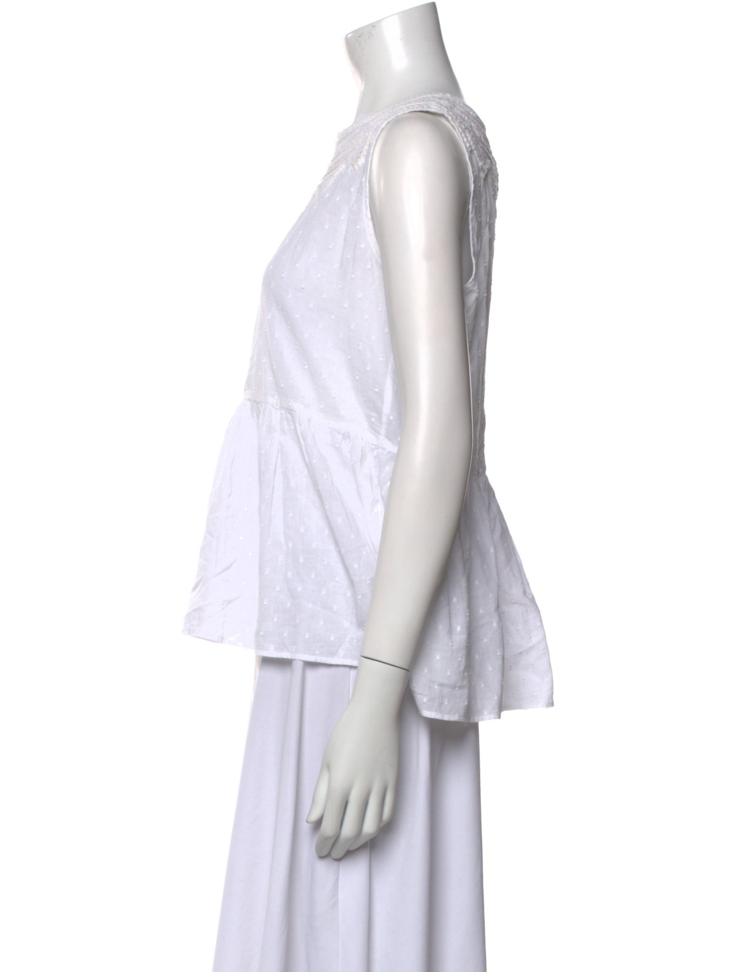 Banjanan Bateau Neckline Sleeveless Top