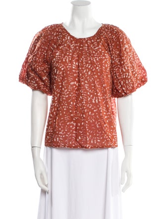 Banjanan Scoop Neck Short Sleeve Top