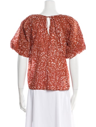 Banjanan Scoop Neck Short Sleeve Top