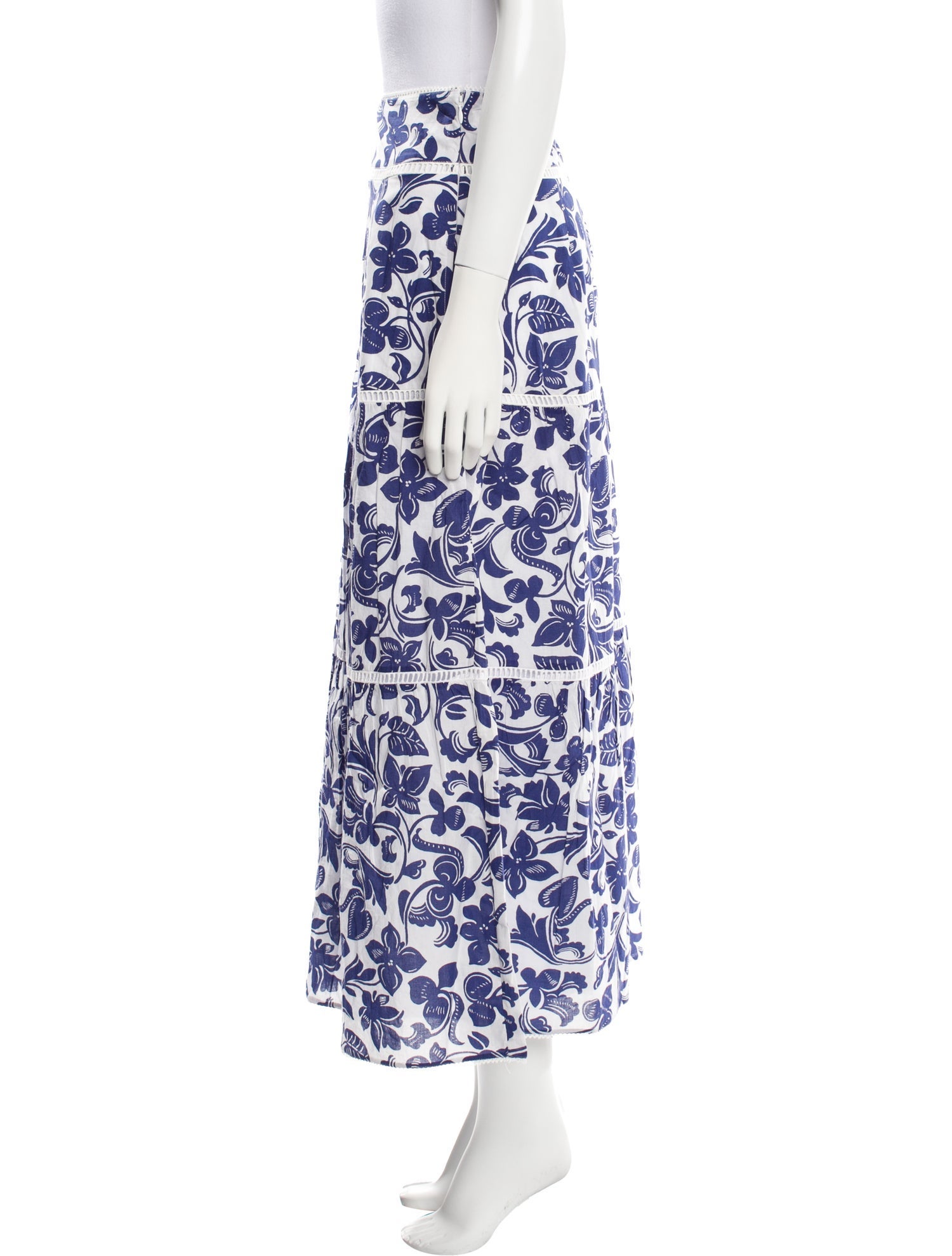 Banjanan Floral Print Midi Length Skirt