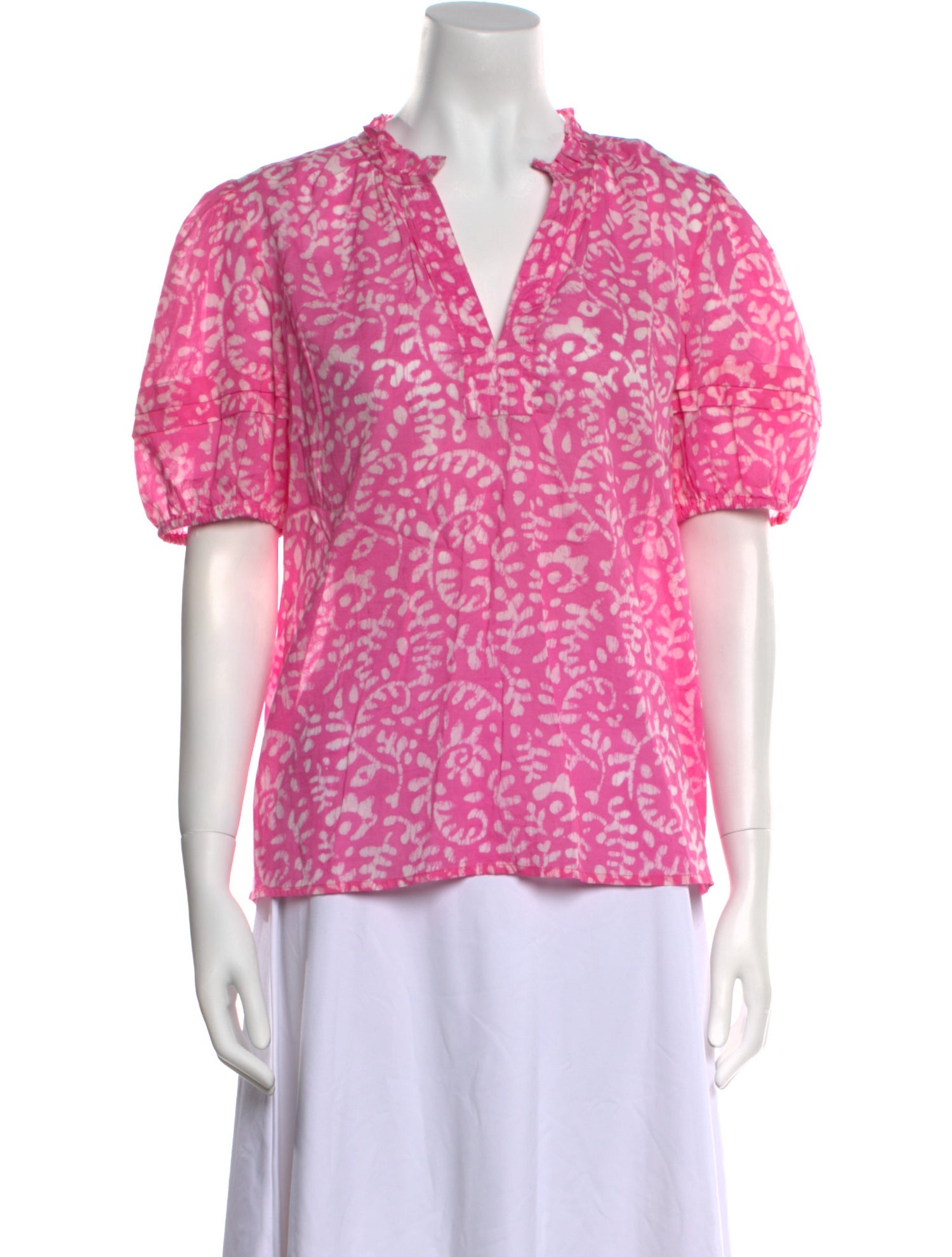 Banjanan Printed V-Neck Blouse w/ Tags