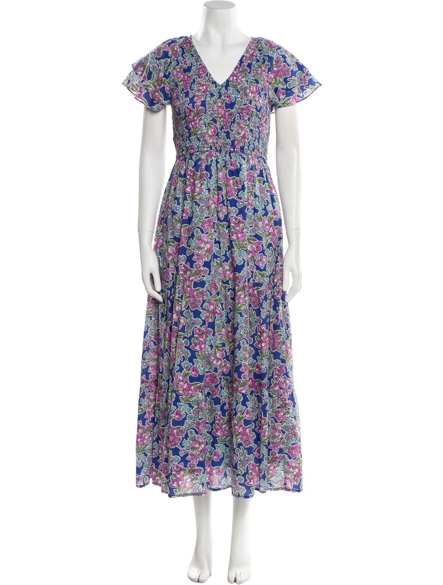 Banjanan Floral Print Long Dress