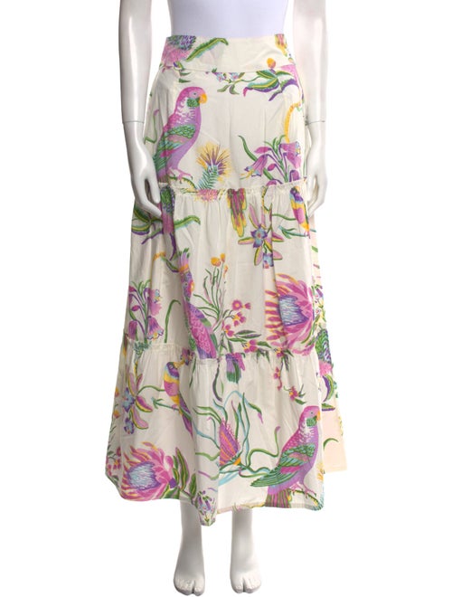 Banjanan Floral Print Midi Length Skirt