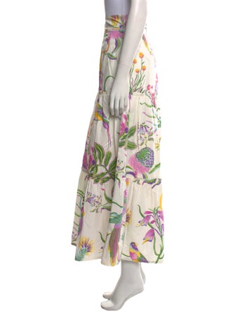 Banjanan Floral Print Midi Length Skirt