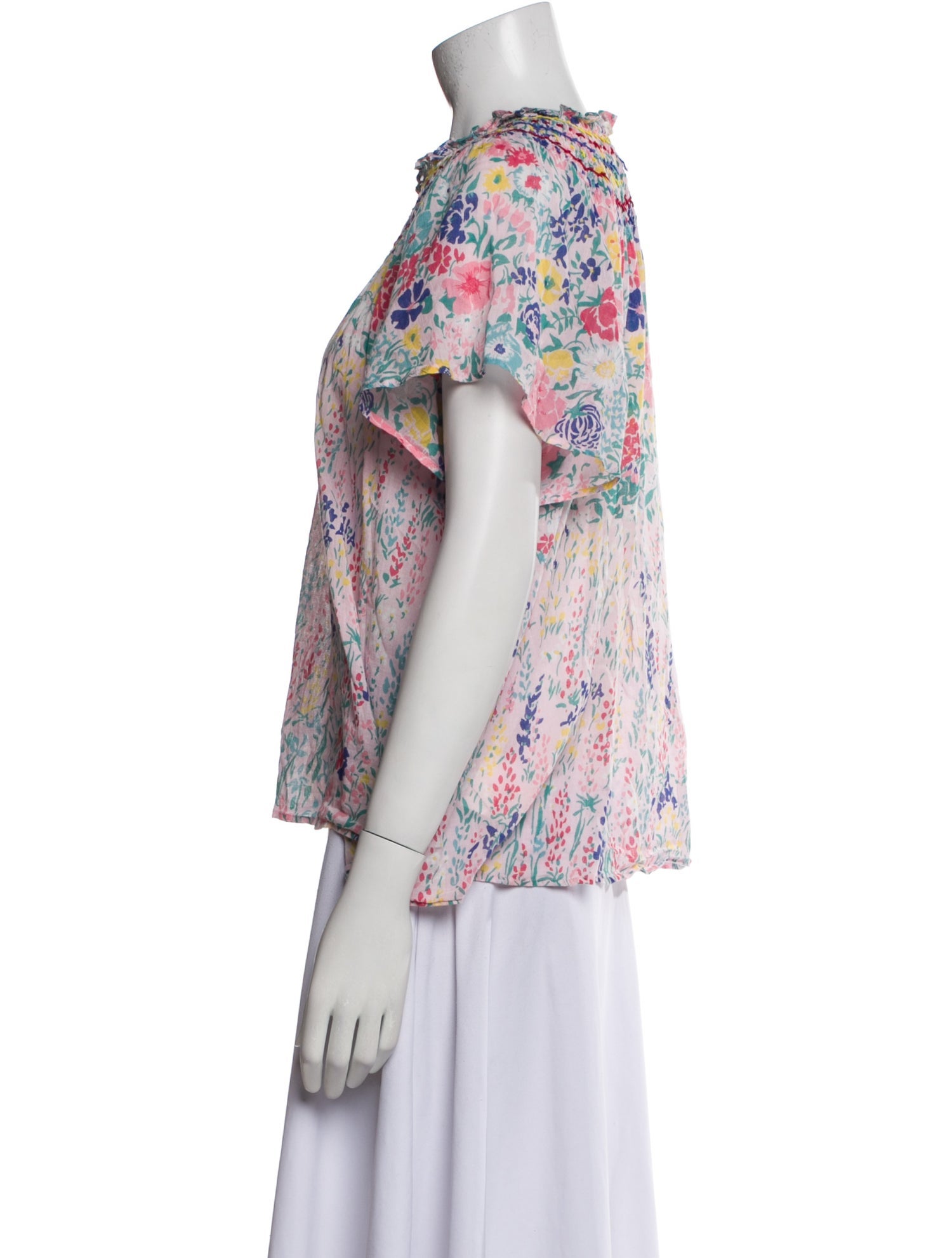 Banjanan Floral Print Crew Neck Blouse