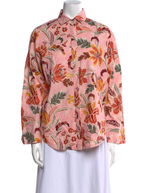 Banjanan Printed Long Sleeve Button-Up Top