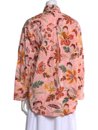 Banjanan Printed Long Sleeve Button-Up Top