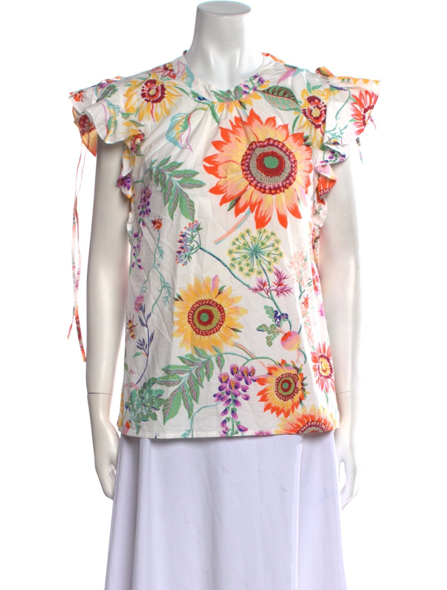 Banjanan Floral Print Crew Neck Blouse