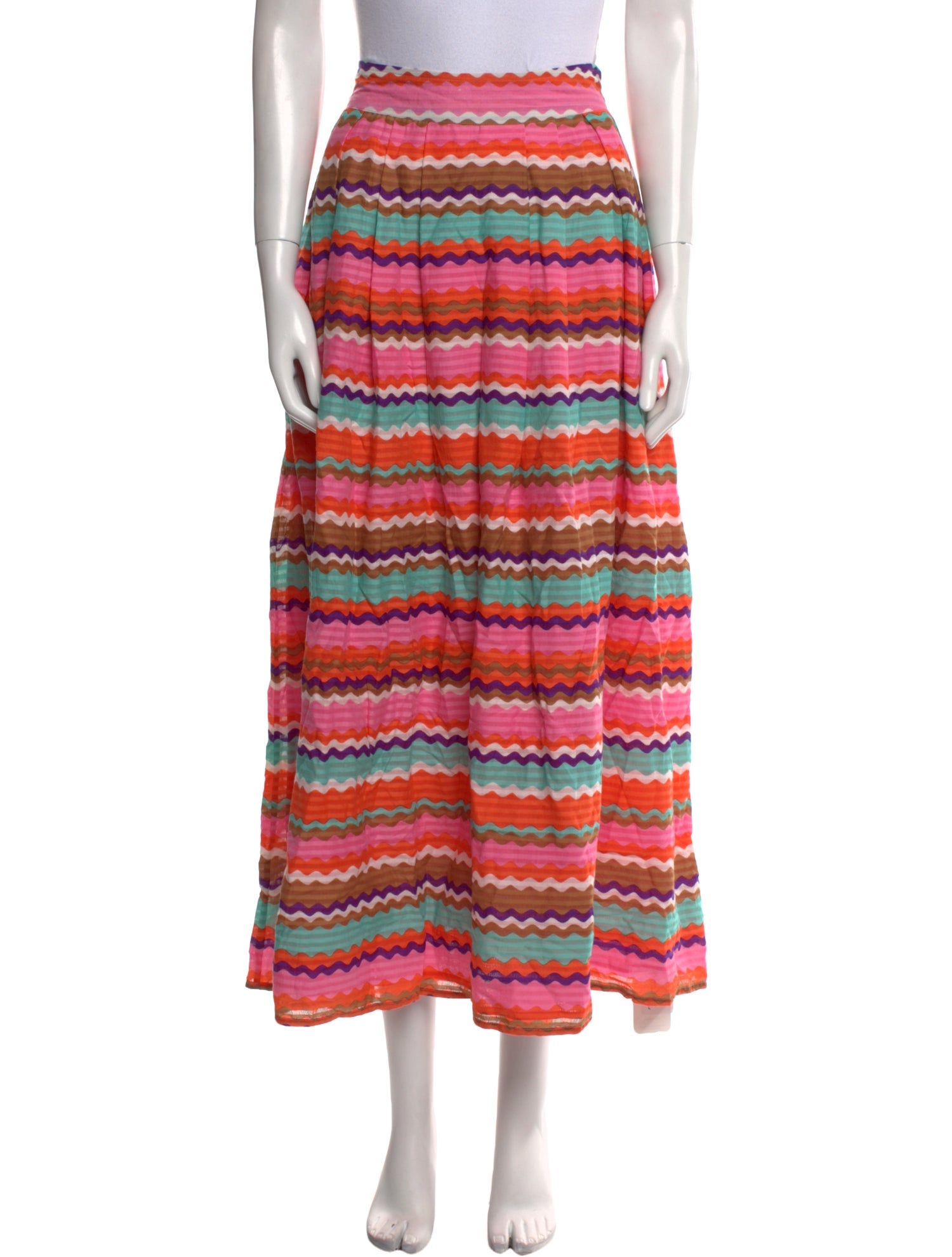 Banjanan Striped Midi Length Skirt