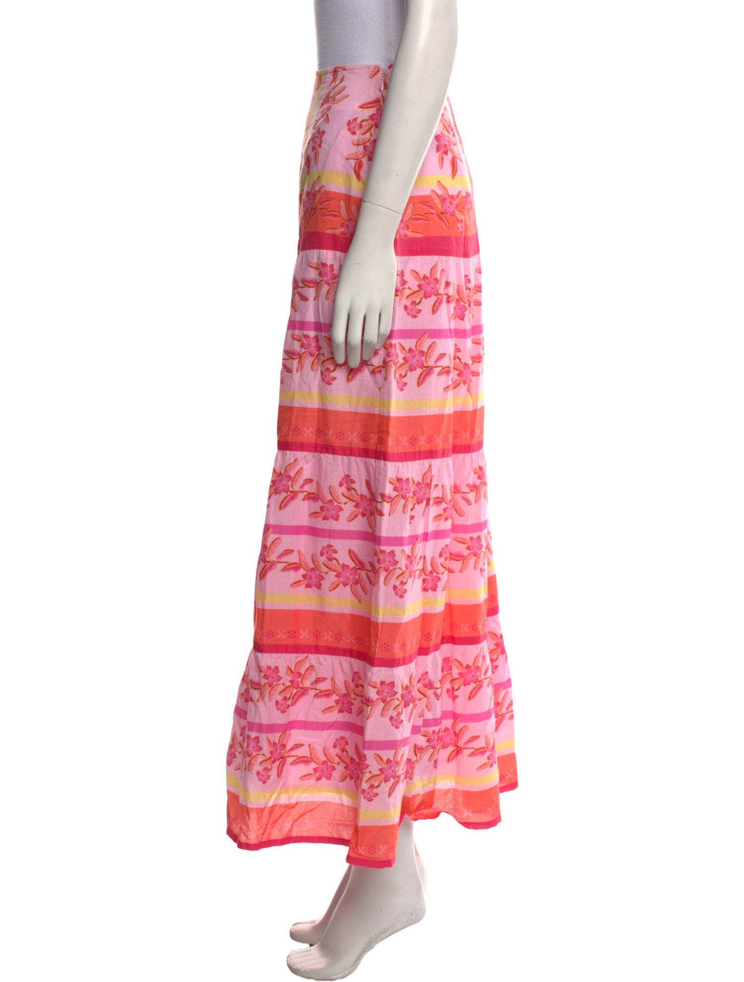 Banjanan Floral Print Midi Length Skirt