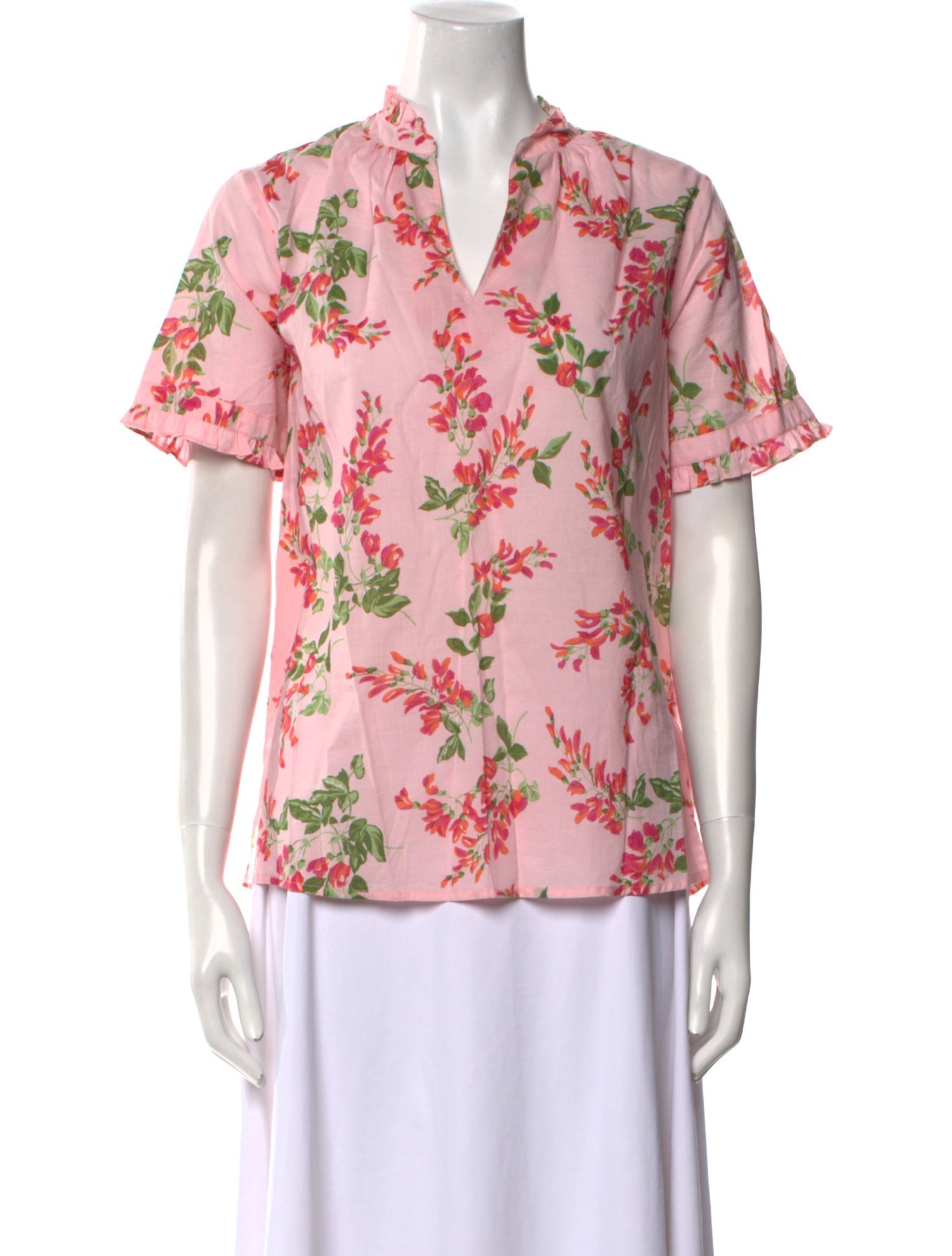 Banjanan Floral Print V-Neck Blouse w/ Tags