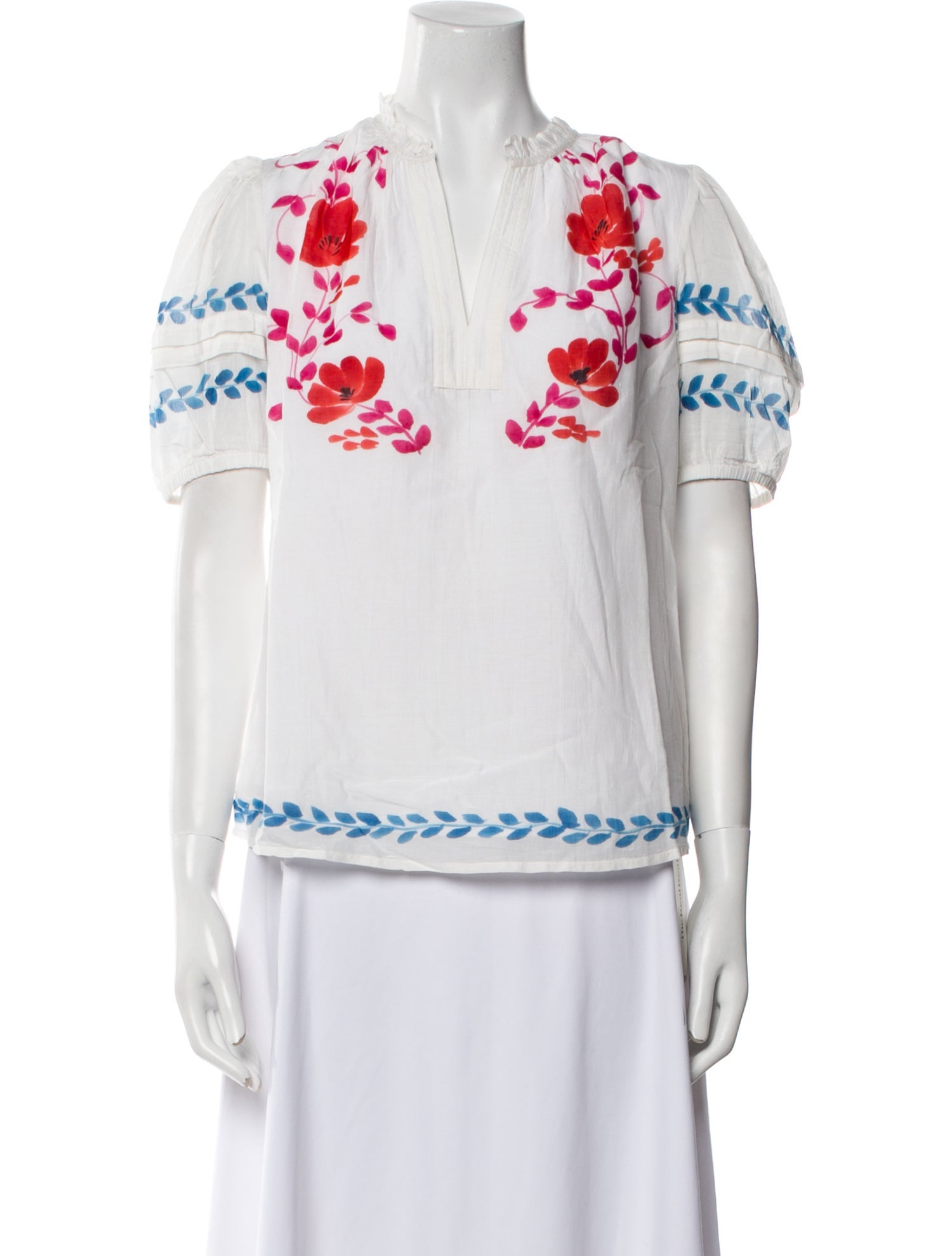 Banjanan Printed V-Neck Blouse w/ Tags