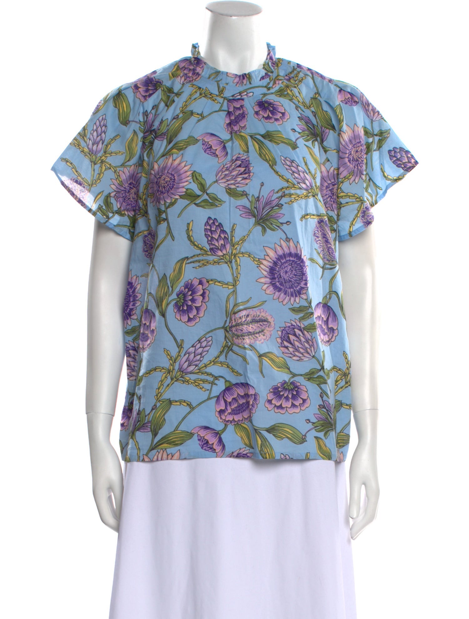 Banjanan Printed Crew Neck Blouse