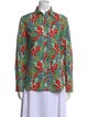 Banjanan Floral Print Long Sleeve Button-Up Top