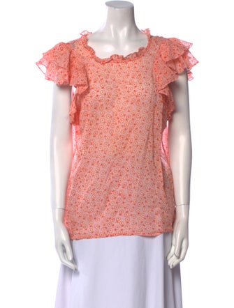 Banjanan Floral Print Square Neckline Blouse