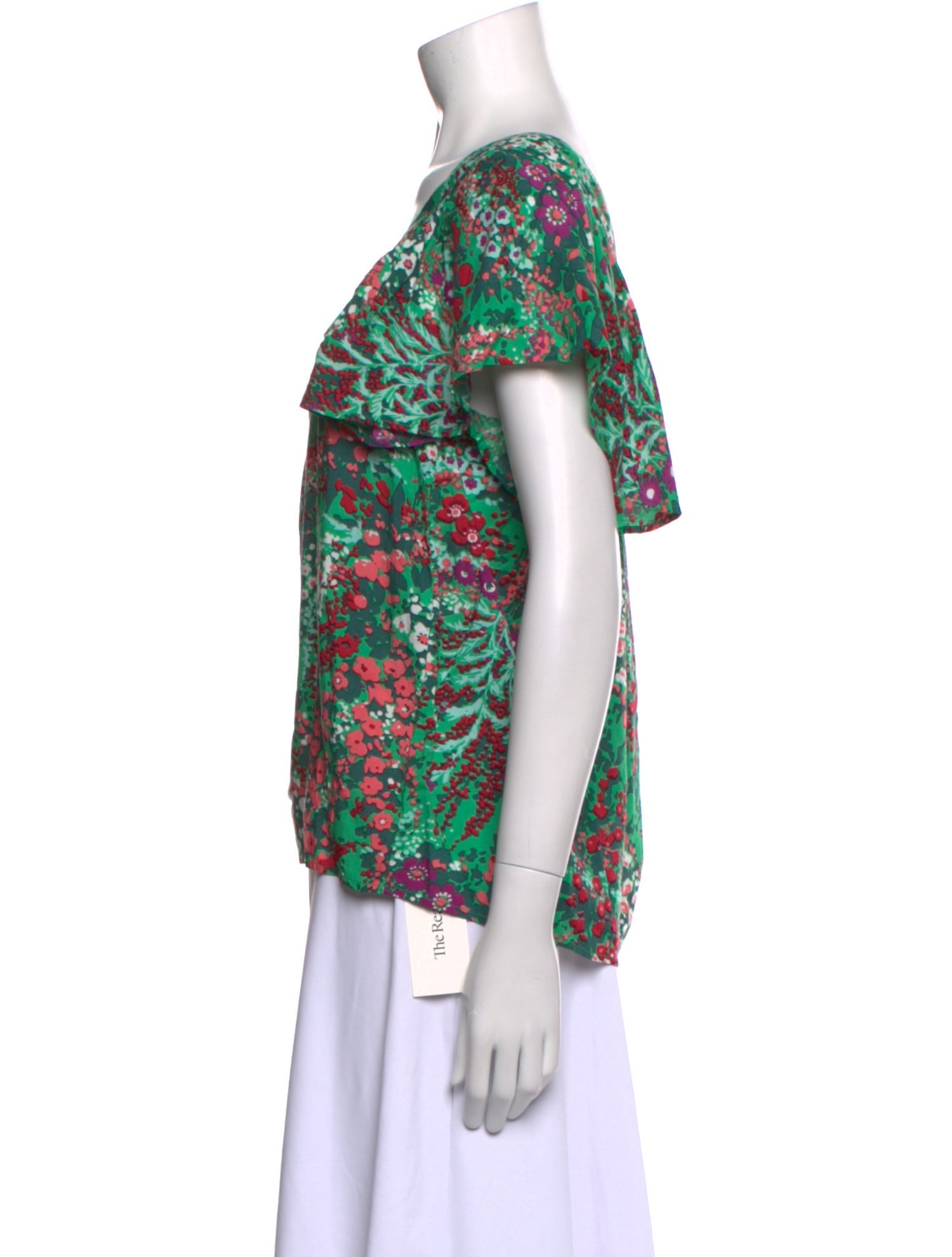 Banjanan Floral Print Square Neckline Blouse