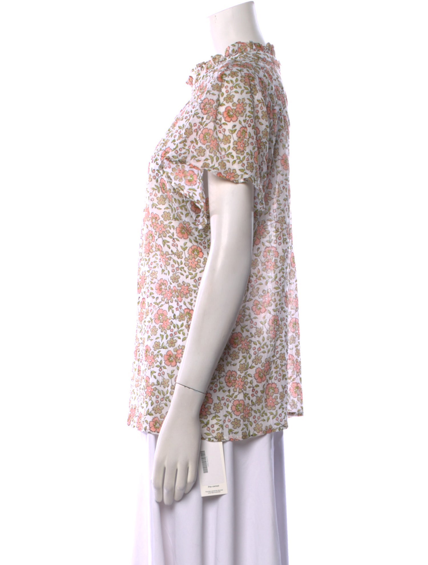 Banjanan Floral Print Mock Neck Top