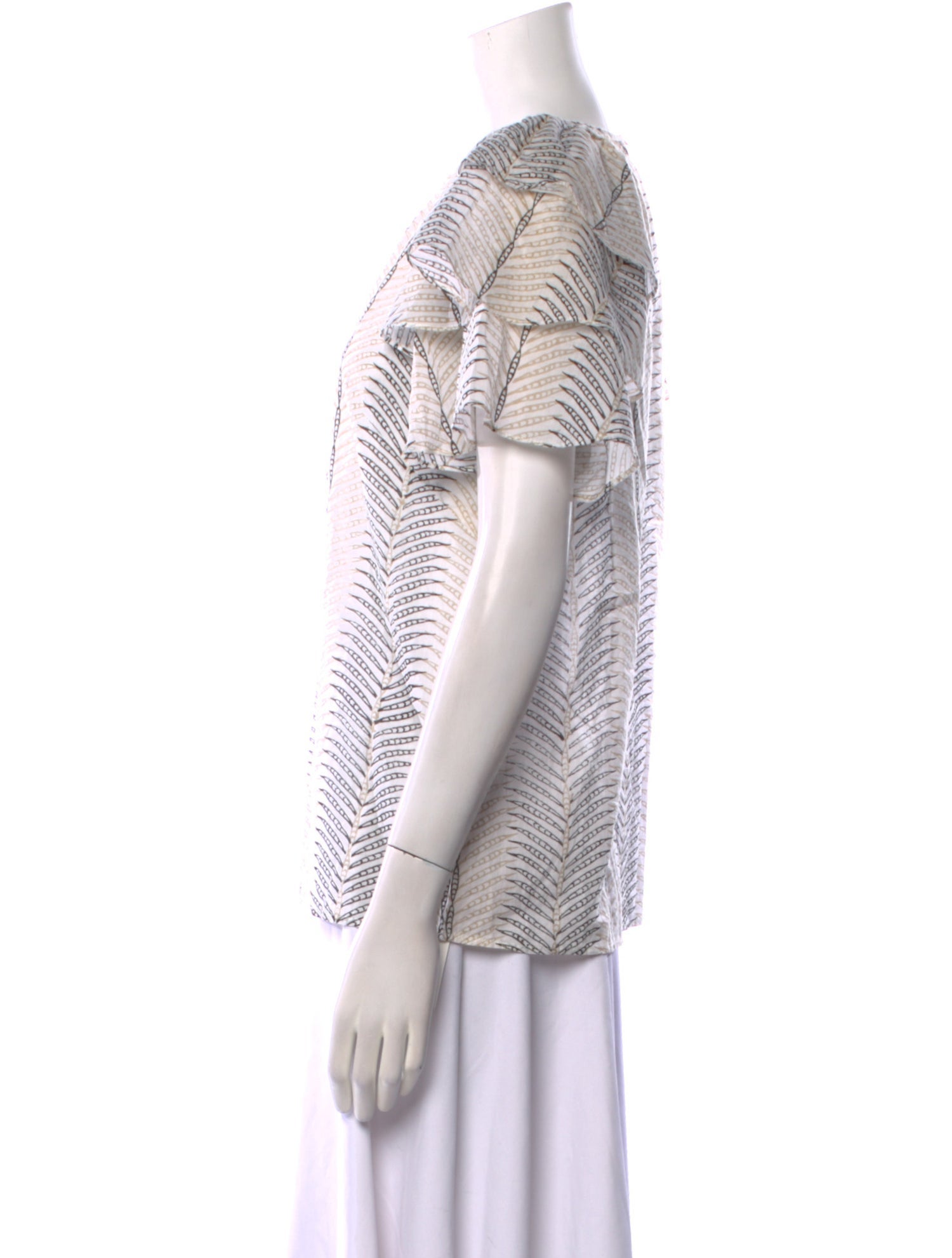 Banjanan Striped Crew Neck Blouse