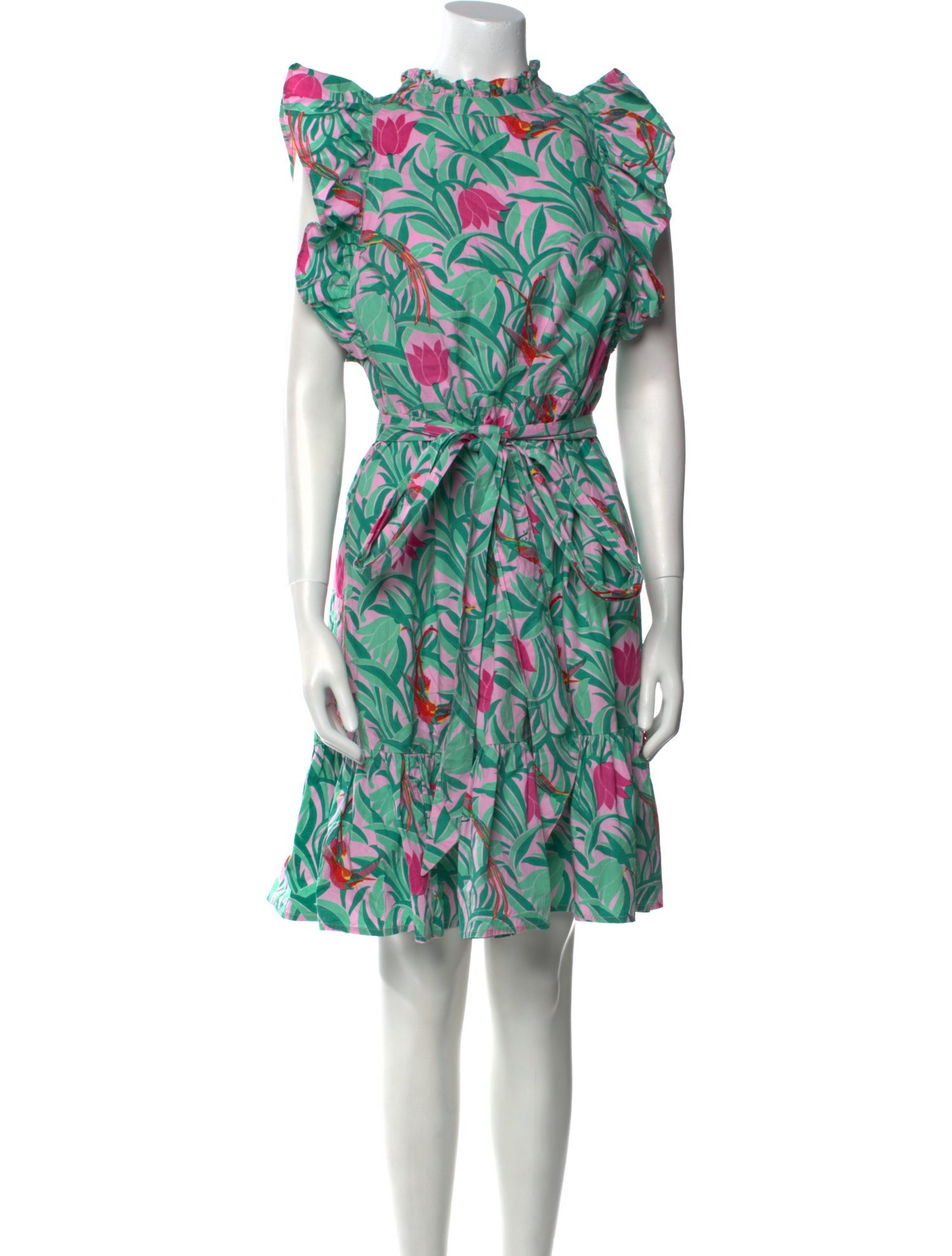Banjanan Floral Print Knee-Length Dress