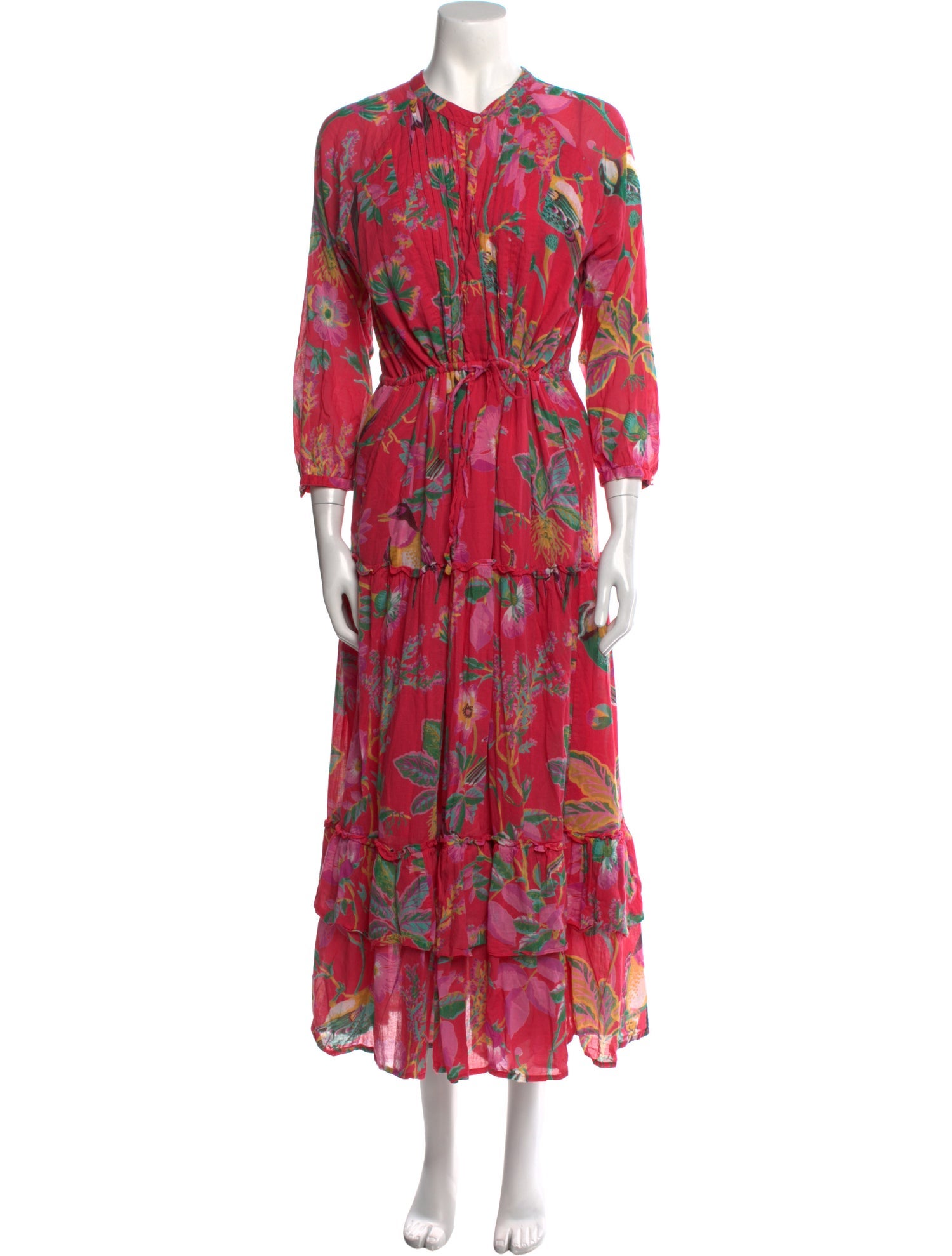 Banjanan Floral Print Midi Length Dress