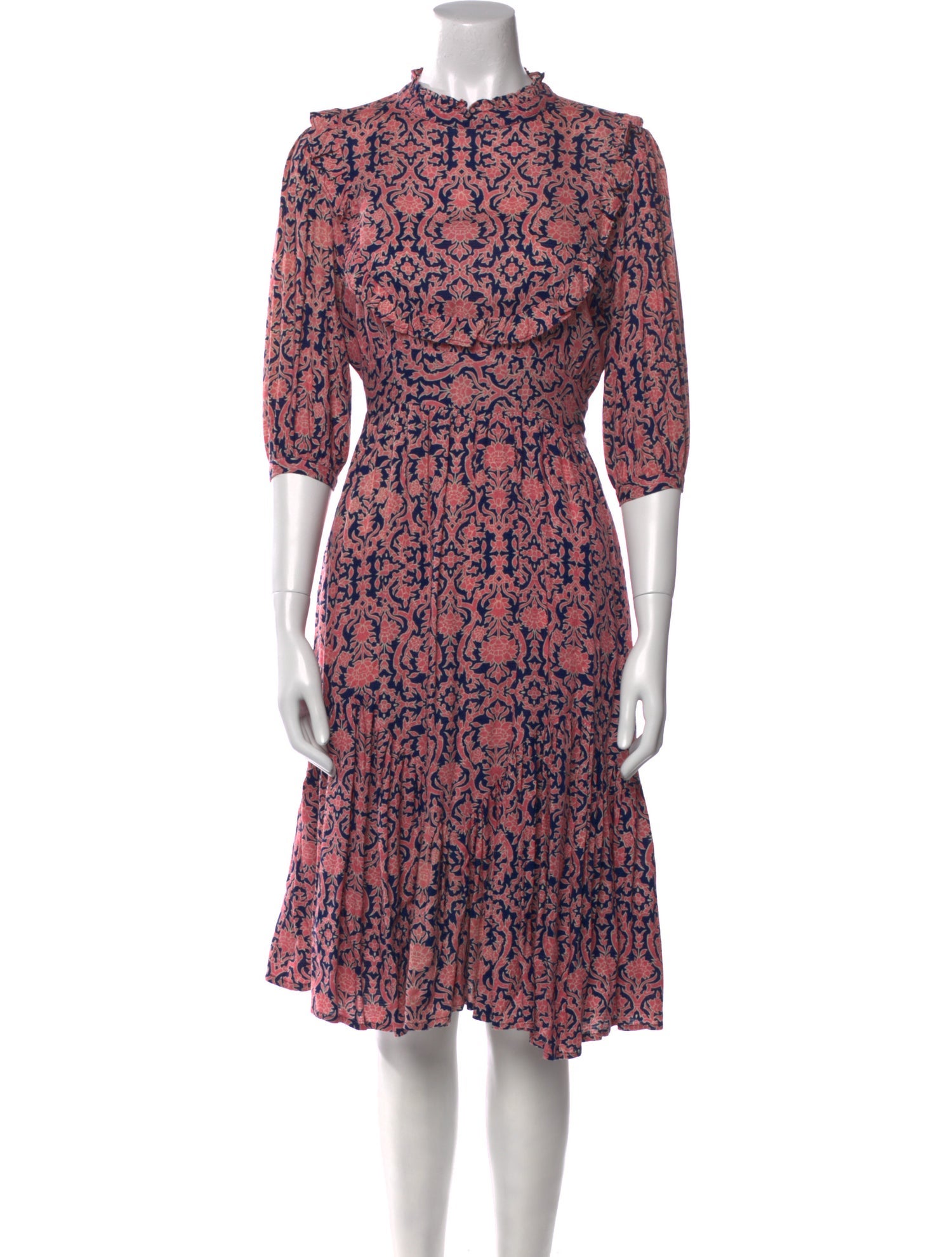 Banjanan Floral Print Midi Length Dress