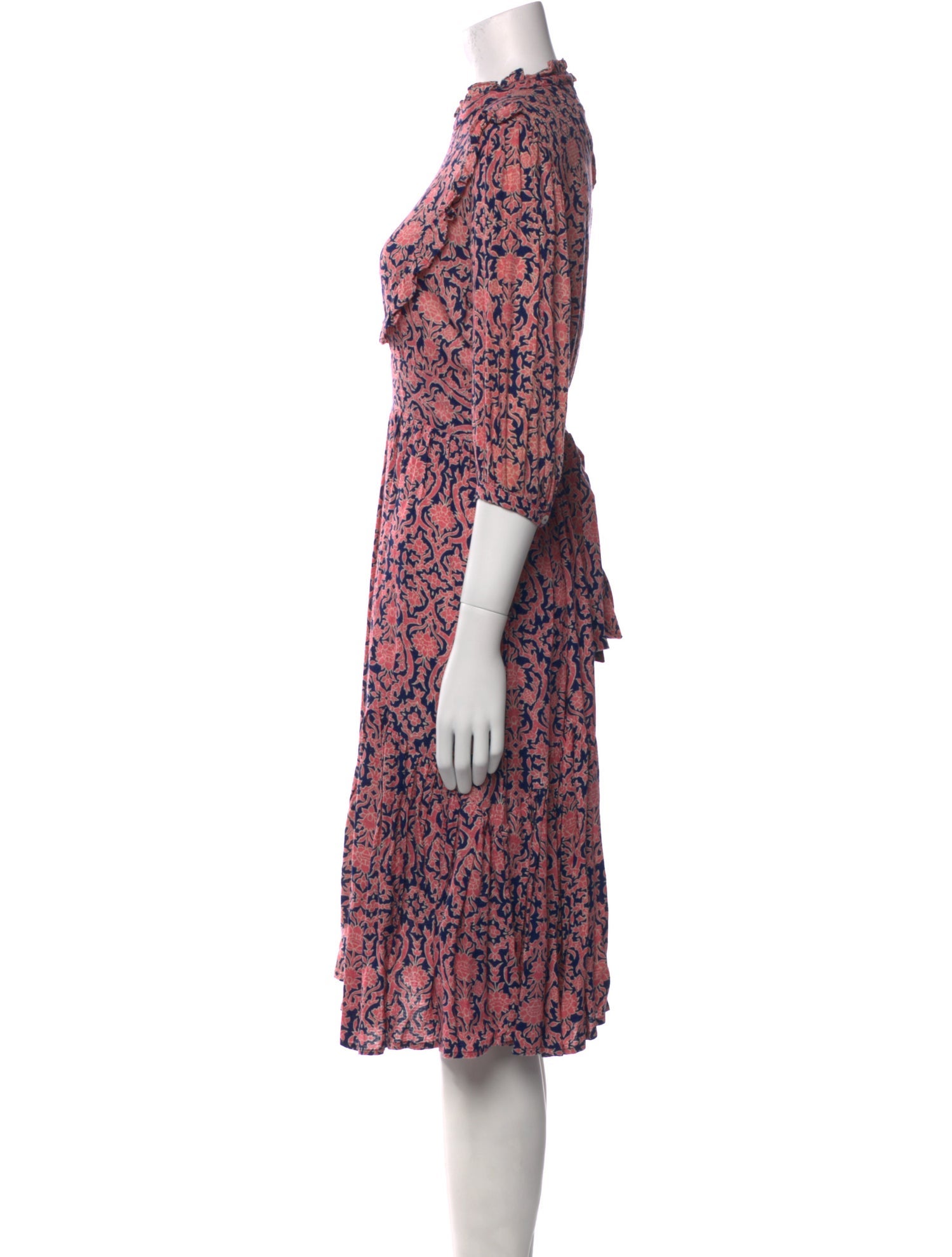 Banjanan Floral Print Midi Length Dress