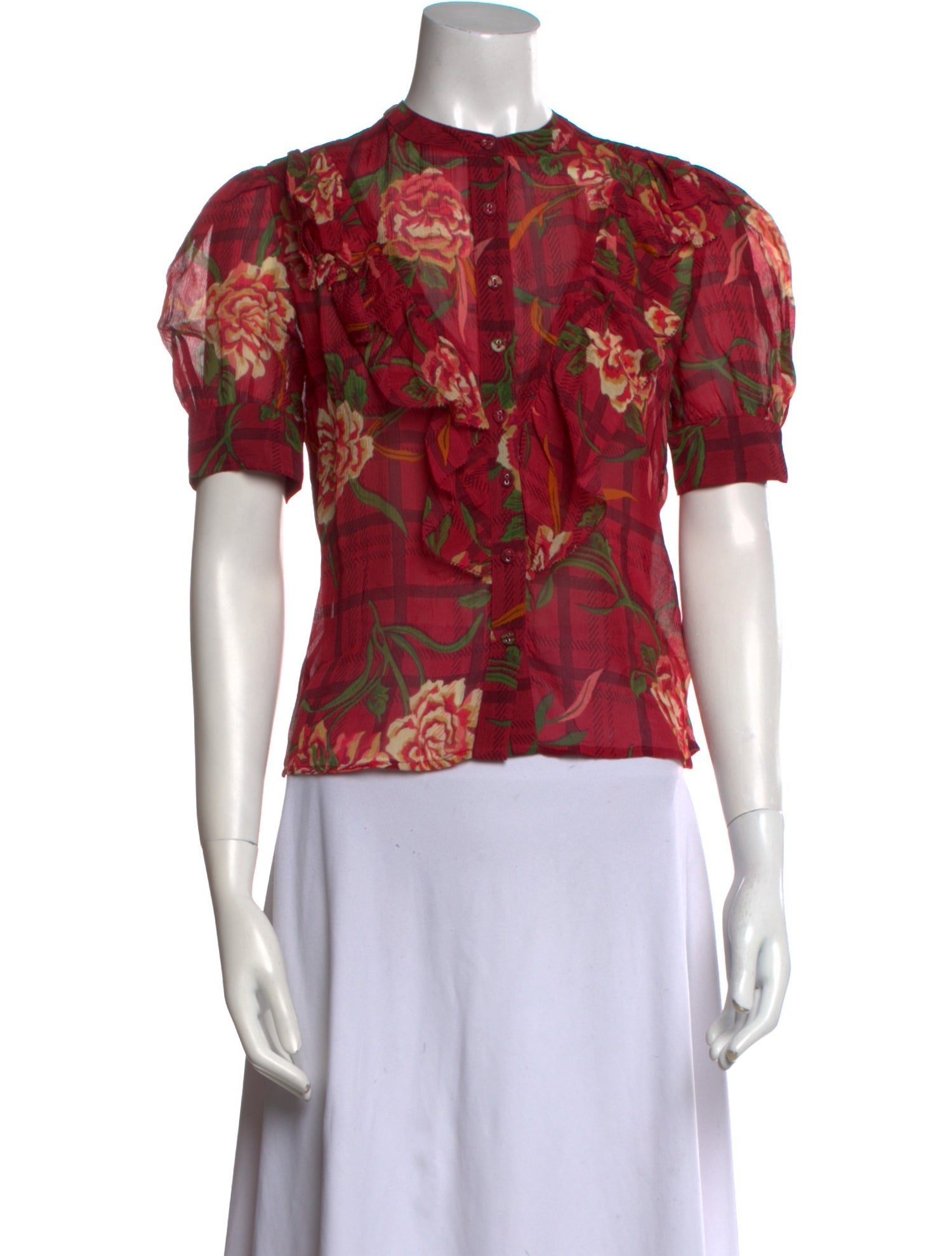 Banjanan Floral Print Crew Neck Top